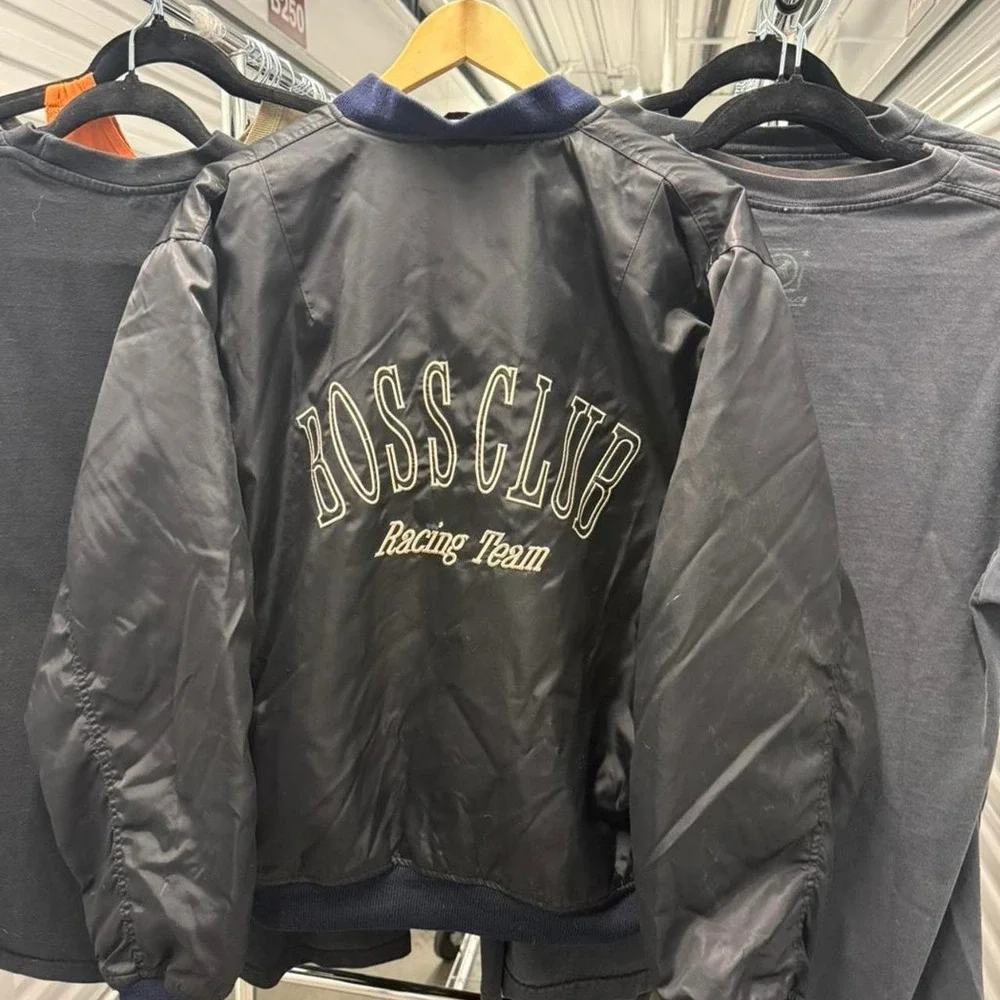 Vintage 90'e Boss Club Racing Embroidered Bomber Style Jacket - Picture 2 of 6